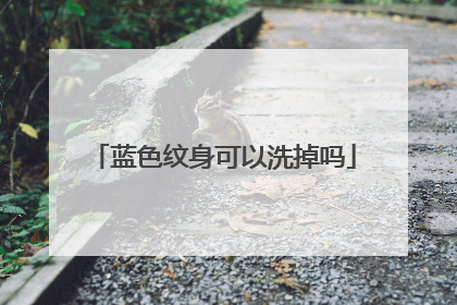 蓝色纹身可以洗掉吗