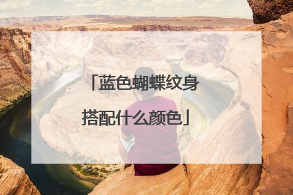 蓝色蝴蝶纹身搭配什么颜色