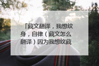 藏文翻译，我想纹身，自律（藏文怎么翻译）因为我想纹藏文的，谢谢