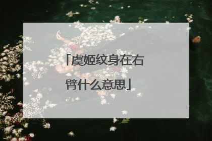 虞姬纹身在右臂什么意思