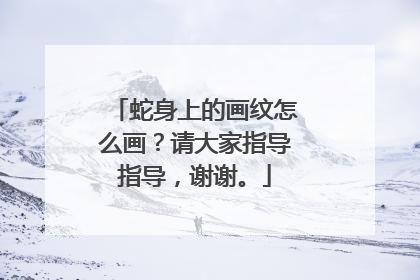 蛇身上的画纹怎么画？请大家指导指导，谢谢。