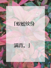 蜈蚣纹身满背。