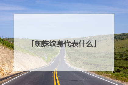 蜘蛛纹身代表什么