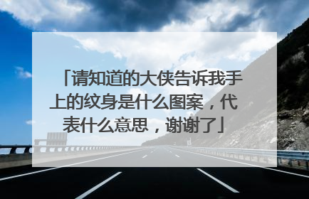 请知道的大侠告诉我手上的纹身是什么图案，代表什么意思，谢谢了