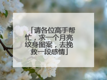 请各位高手帮忙，求一个月亮纹身图案，去挽救一段感情