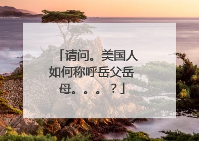 请问。美国人如何称呼岳父岳母。。。？