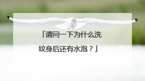 请问一下为什么洗纹身后还有水泡？