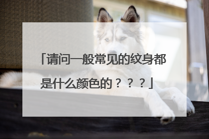请问一般常见的纹身都是什么颜色的？？？