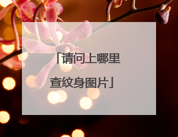 请问上哪里查纹身图片