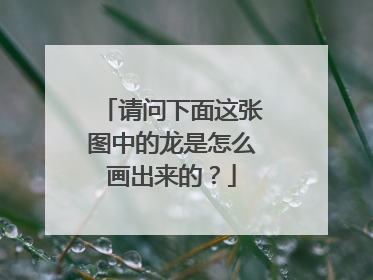 请问下面这张图中的龙是怎么画出来的？