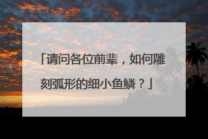 请问各位前辈，如何雕刻弧形的细小鱼鳞？