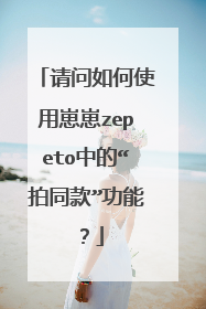 请问如何使用崽崽zepeto中的“拍同款”功能？