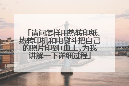 请问怎样用热转印纸、热转印机和电熨斗把自己的照片印到T血上,为我讲解一下详细过程