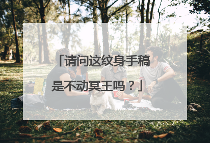 请问这纹身手稿是不动冥王吗？