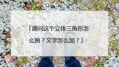 请问这个立体三角形怎么画？文字怎么加？