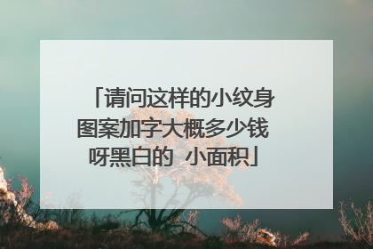 请问这样的小纹身图案加字大概多少钱呀黑白的 小面积
