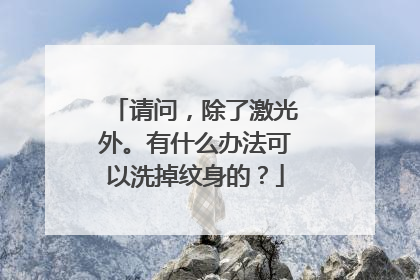 请问，除了激光外。有什么办法可以洗掉纹身的？