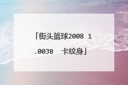 街头篮球2008 1.003B  卡纹身