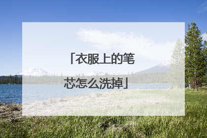 衣服上的笔芯怎么洗掉