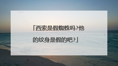 西索是假蜘蛛吗?他的纹身是假的吧?