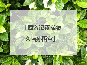 西游记素描怎么画孙悟空