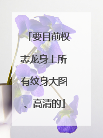 要目前权志龙身上所有纹身大图、高清的