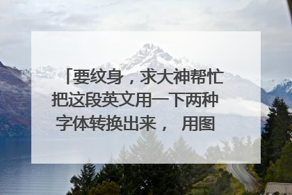 要纹身，求大神帮忙把这段英文用一下两种字体转换出来， 用图片给我谢谢 Ai Jing Fee