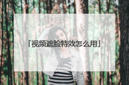 视频遮脸特效怎么用