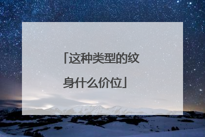 这种类型的纹身什么价位