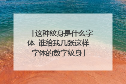 这种纹身是什么字体 谁给我几张这样字体的数字纹身