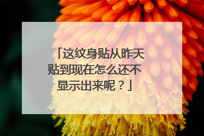 这纹身贴从昨天贴到现在怎么还不显示出来呢？