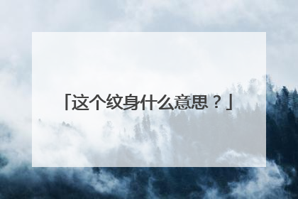 这个纹身什么意思？