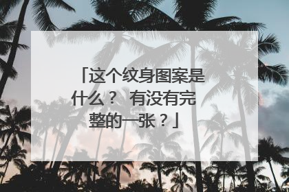 这个纹身图案是什么？ 有没有完整的一张？