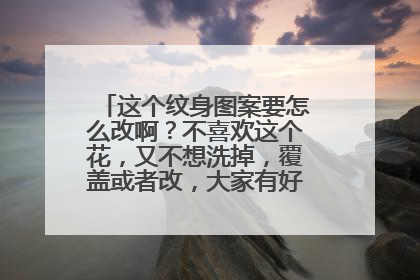 这个纹身图案要怎么改啊？不喜欢这个花，又不想洗掉，覆盖或者改，大家有好意见么，谢谢