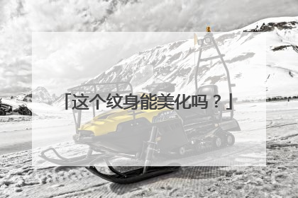 这个纹身能美化吗?