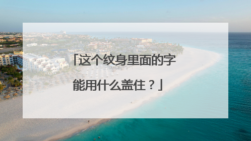 这个纹身里面的字能用什么盖住？
