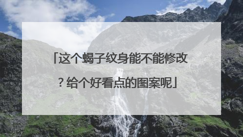 这个蝎子纹身能不能修改?给个好看点的图案呢