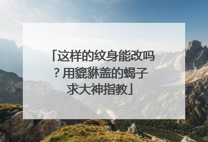 这样的纹身能改吗 ？用貔貅盖的蝎子 求大神指教