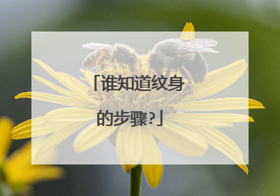 谁知道纹身的步骤?