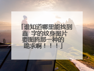 谁知道哪里能找到 鑫 字的纹身图片 要图腾那一种的 跪求啊！！！