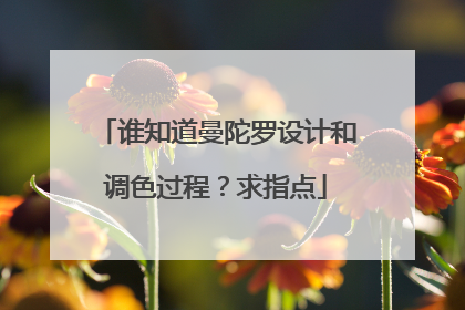 谁知道曼陀罗设计和调色过程？求指点