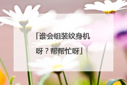 谁会组装纹身机呀?帮帮忙呀