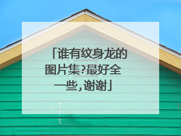 谁有纹身龙的图片集?最好全一些,谢谢