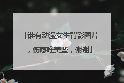 谁有动漫女生背影图片，伤感唯美些，谢谢