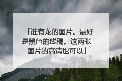 谁有龙的图片。最好是黑色的线稿。这两张图片的高清也可以