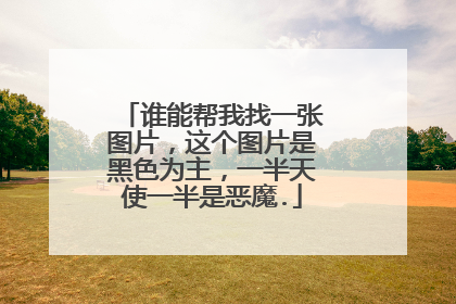 谁能帮我找一张图片，这个图片是黑色为主，一半天使一半是恶魔.