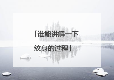 谁能讲解一下纹身的过程