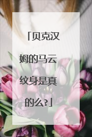 贝克汉姆的马云纹身是真的么?