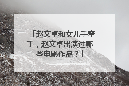 赵文卓和女儿手牵手，赵文卓出演过哪些电影作品？