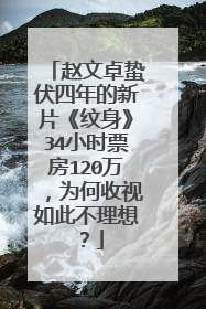 赵文卓蛰伏四年的新片《纹身》34小时票房120万,为何收视如此不理想?